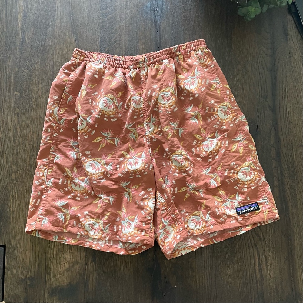 Patagonia Orange Floral Shorts